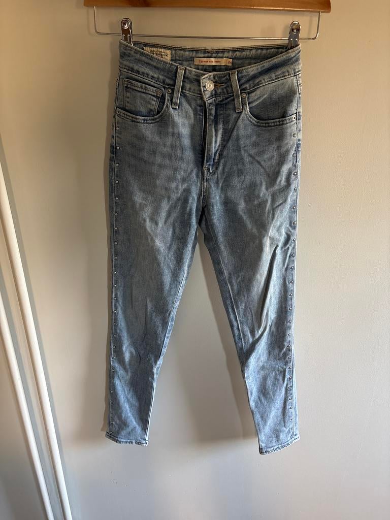 Levi's Skinny Jeans met Studs, Ophalen of Verzenden, Zo goed als nieuw, Blauw, W27 (confectie 34) of kleiner