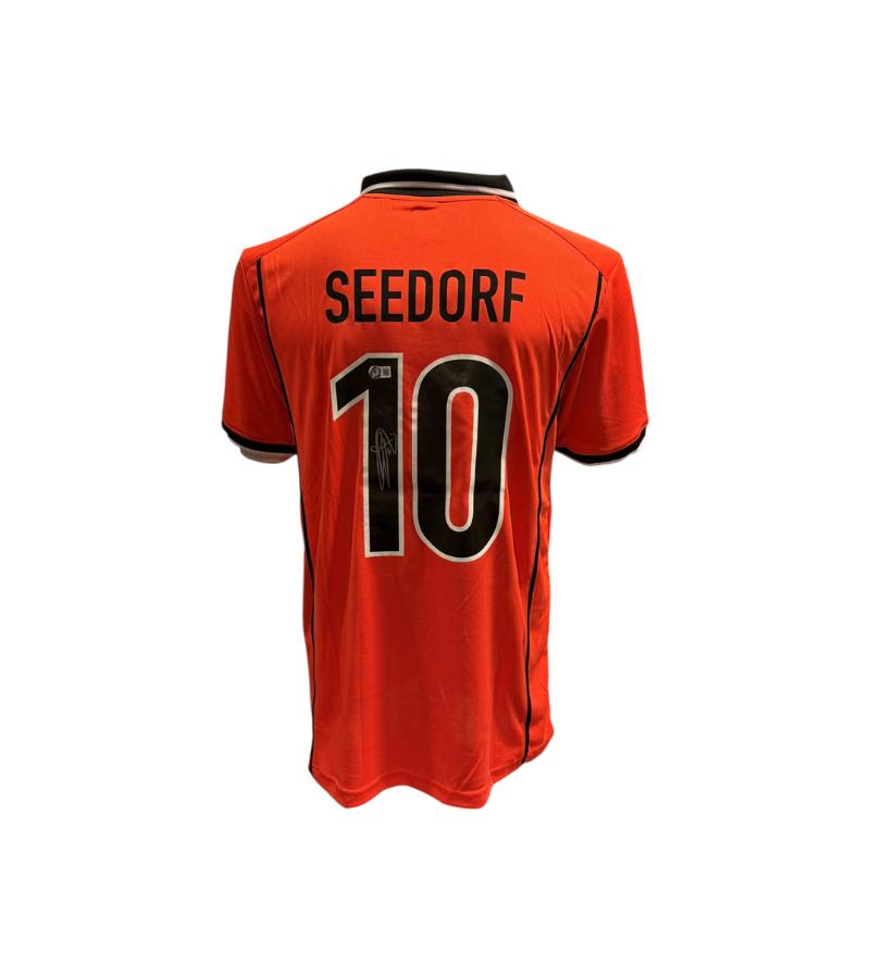 Clarence Seedorf Nederland 1998 gesigneerd Thuis Shirt, Verzamelen, Sportartikelen en Voetbal, Zo goed als nieuw, Shirt, Overige binnenlandse clubs