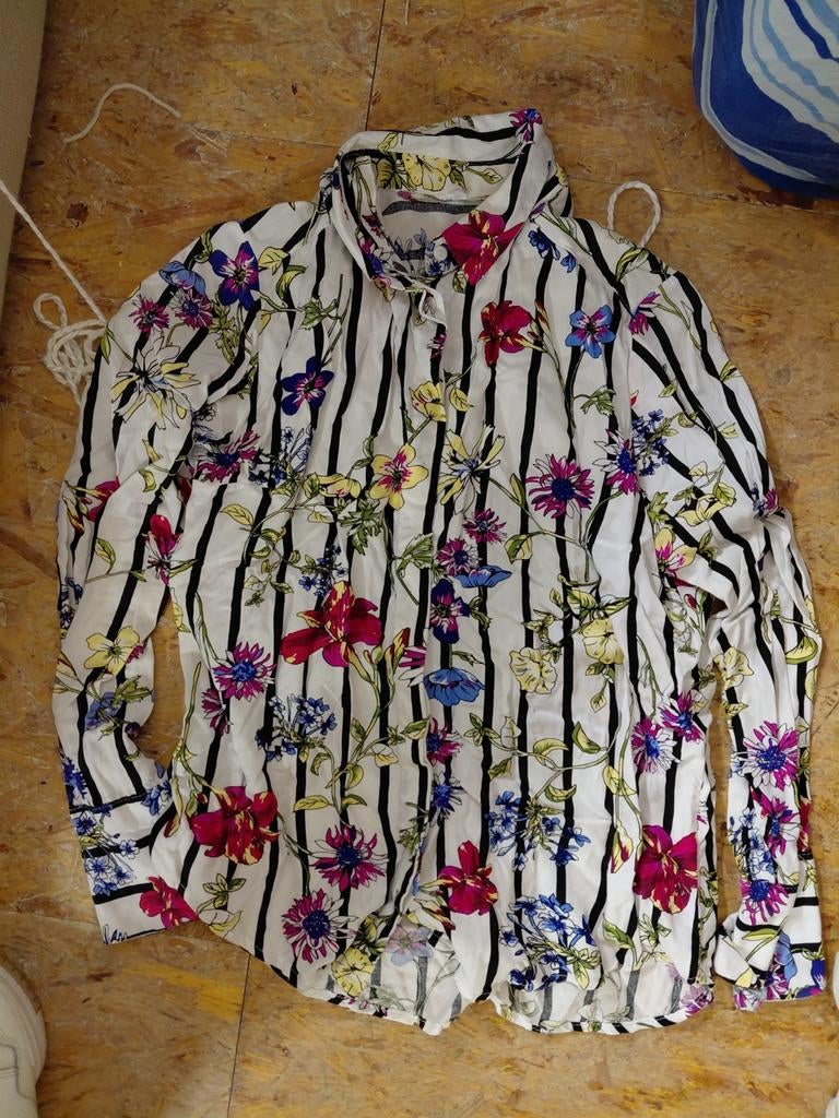 White print blouse, Kleding | Dames, Blouses en Tunieken, Wit, Nieuw, New Yorker, Ophalen of Verzenden