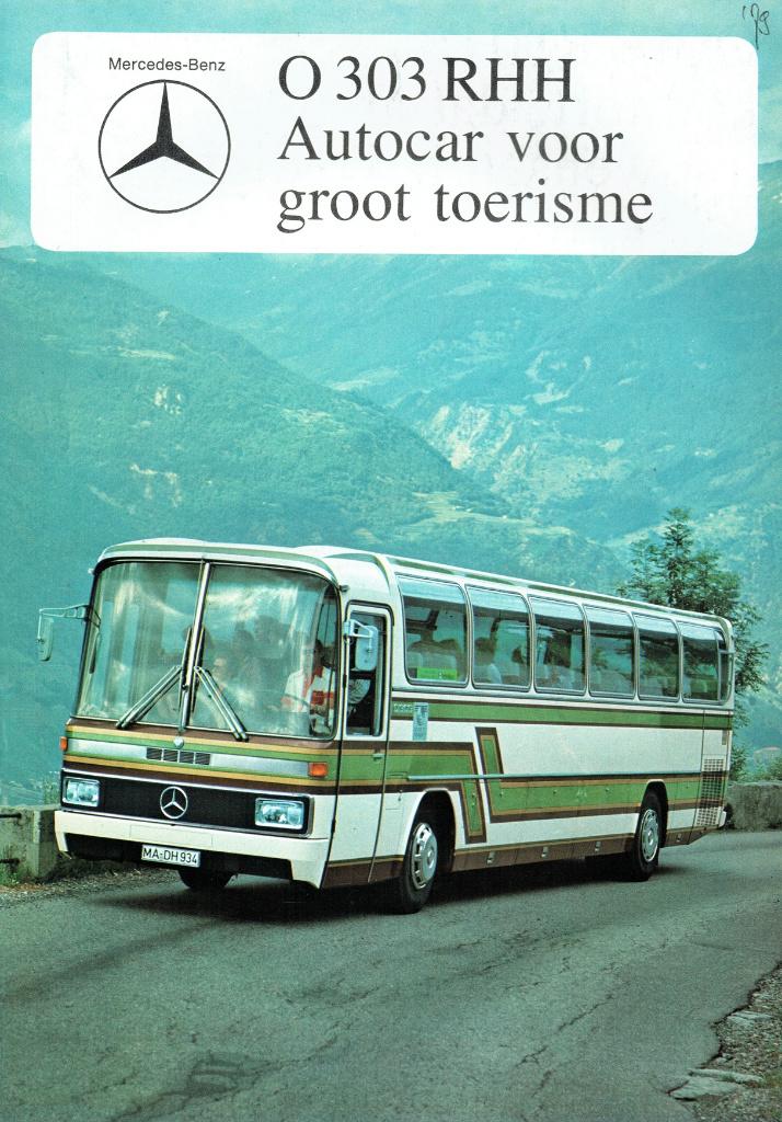 Folder Mercedes-Benz O 303 RHH (touringcar - ca.1979), Ophalen of Verzenden, Gelezen, Mercedes