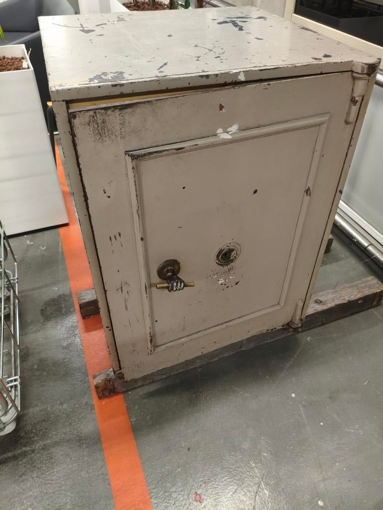 Oude Antieke Kluis - Vintage Decoratie, Ophalen, Gebruikt, Brandkast