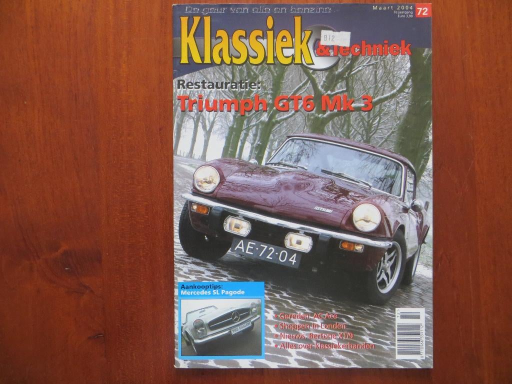 Klassiek & Techniek 72 Triumph GT6 Mk 3, AC Ace Bertone X1/9, Boeken, Ophalen of Verzenden, Nieuw, Mercedes