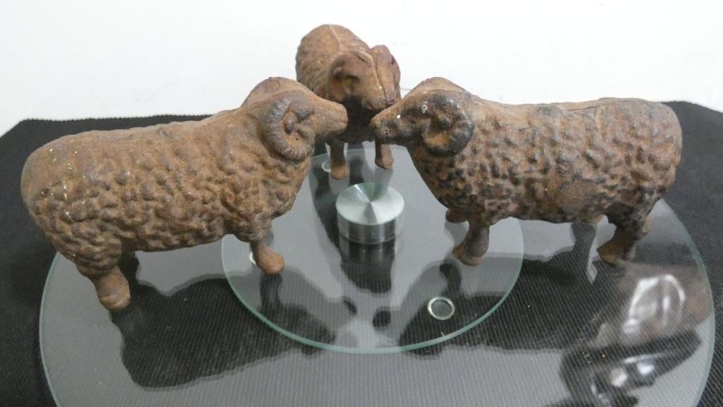 RAM - 3x - gietijzer [1330], Verzamelen, Beelden en Beeldjes, Ophalen, Gebruikt, Dier