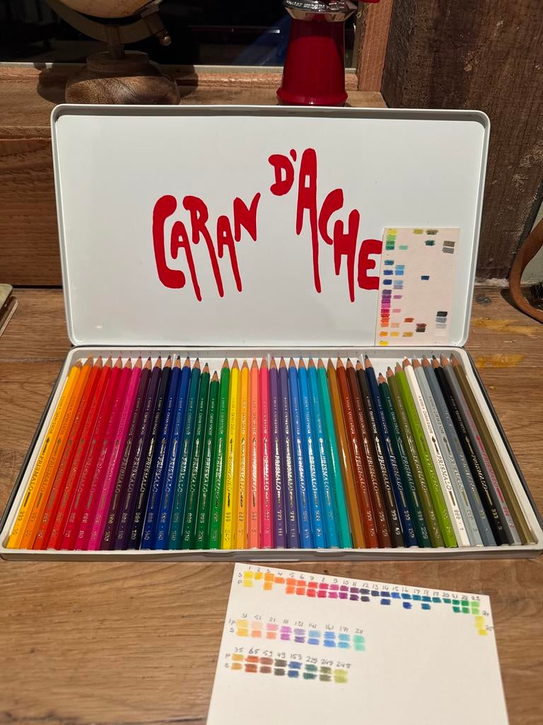 Caran D'ache Prismalo aquarelle potloden 40 stuks, Ophalen of Verzenden, Gebruikt, Potlood of Stift