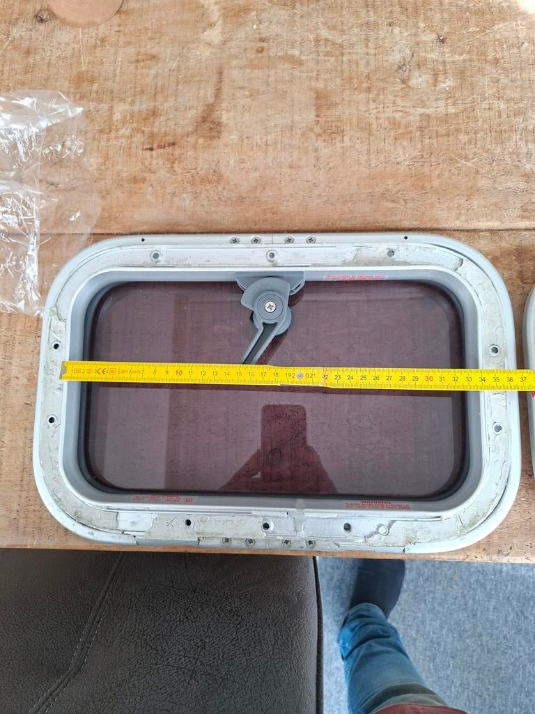 Openslaand boot/camperraam - Getint glas 34x20.5cm, Ophalen of Verzenden, Gebruikt