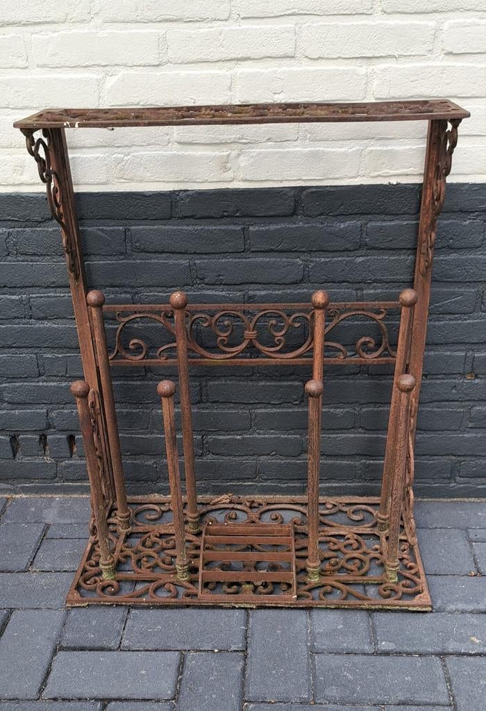 Gietijzeren brocante schoenen/laarzenrek, Tuin en Terras, Ophalen, Gebruikt
