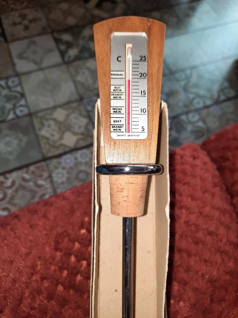 Thermometer wijn vintage, Ophalen of Verzenden, Gebruikt, Frankrijk, Overige typen