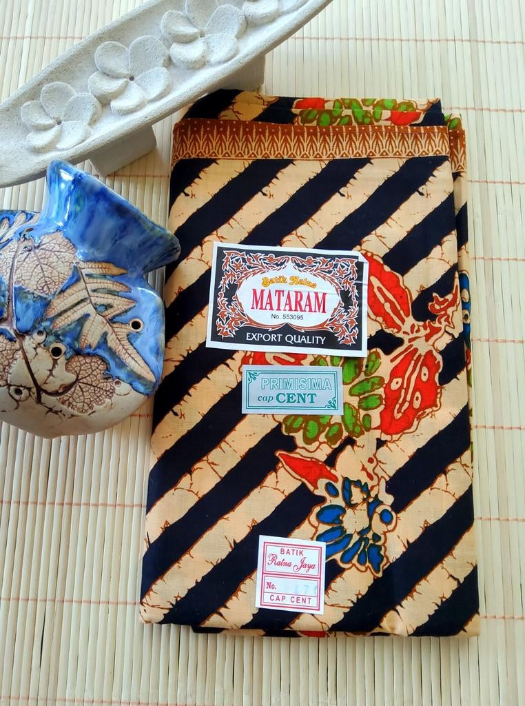 Batik Sarong Indonesië #1682, Bruin, Verzenden, Nieuw, 30 tot 120 cm