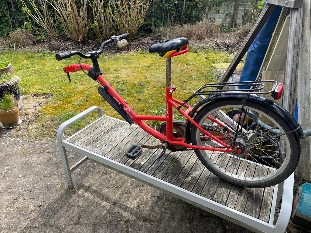 Aanhangfiets met 3 versnellingen en 2 bagagedragers., Ophalen, Gebruikt, 20 inch of meer