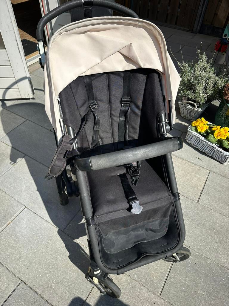 Kinderwagen Bugaboo Cameleon 3 creme met meerijdplankje, Ophalen, Gebruikt, Verstelbare rugleuning
