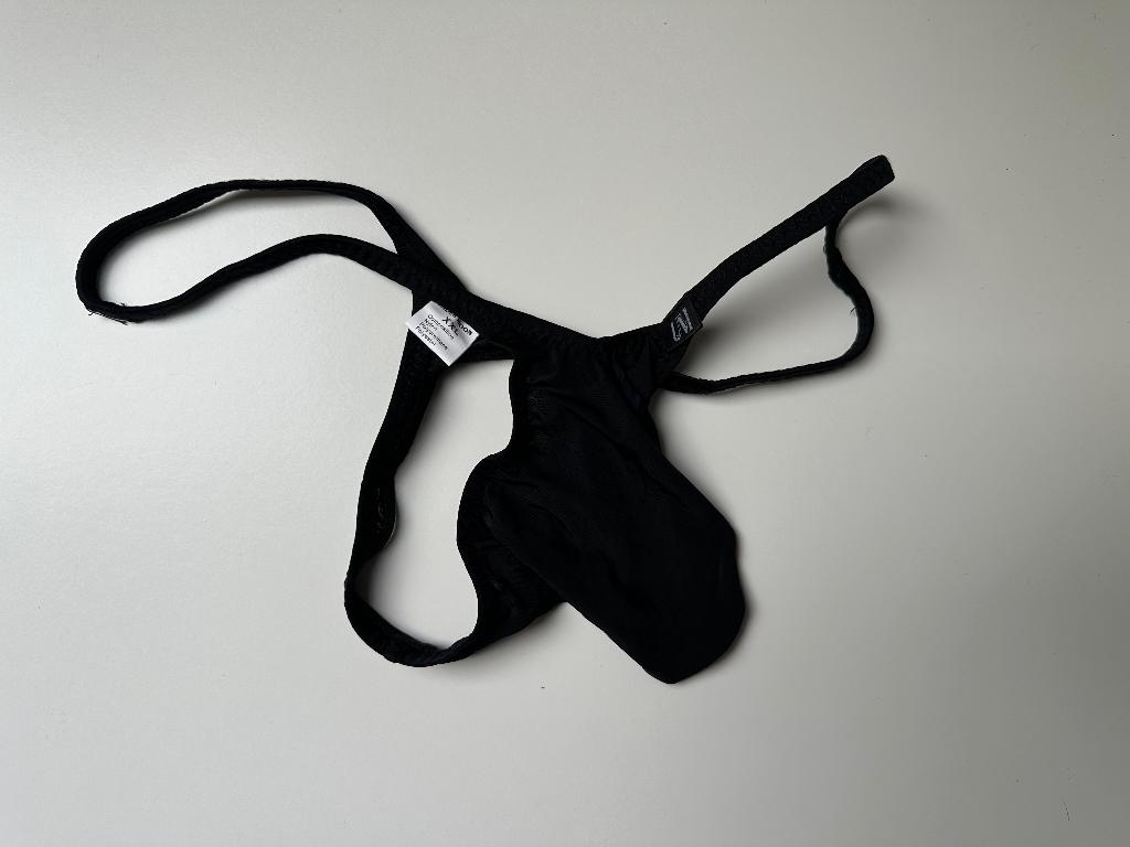 Zwarte string met pouch XXL, Ophalen of Verzenden, Overige kleuren, Overige typen