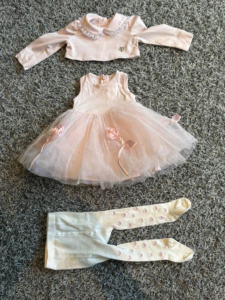 Monnalisa 3 delig setje 3 maanden, Ophalen of Verzenden, Zo goed als nieuw, Meisje, Jurkje of Rokje