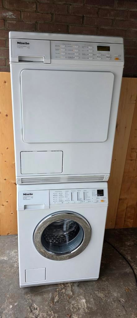 Nette Miele SoftCare wasmachine & condensdroger, Witgoed en Apparatuur, 8 tot 10 kg, Ophalen, Zo goed als nieuw, Minder dan 85 cm