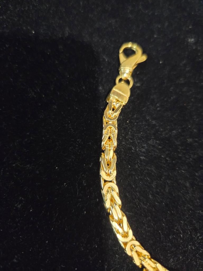 14 k gouden konigsarmband 18,9 gram, Ophalen of Verzenden, Nieuw, Goud, Neuspiercing