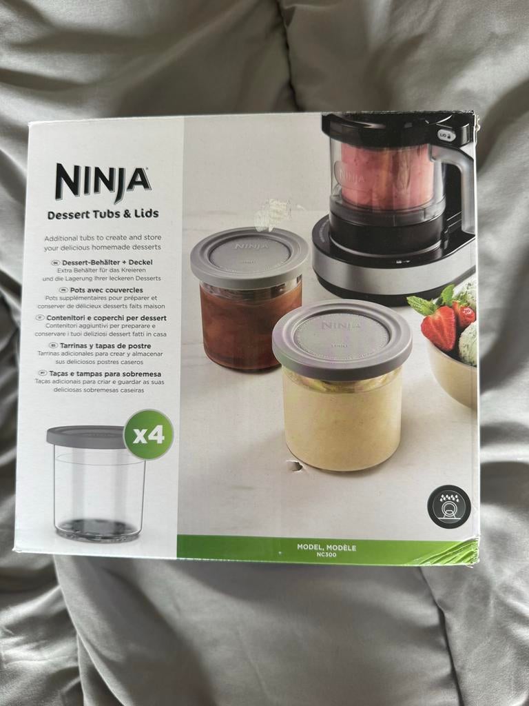 Ninja Dessert Tubs & Lids (4 stuks) - Nieuw in doos, Ophalen of Verzenden, Nieuw
