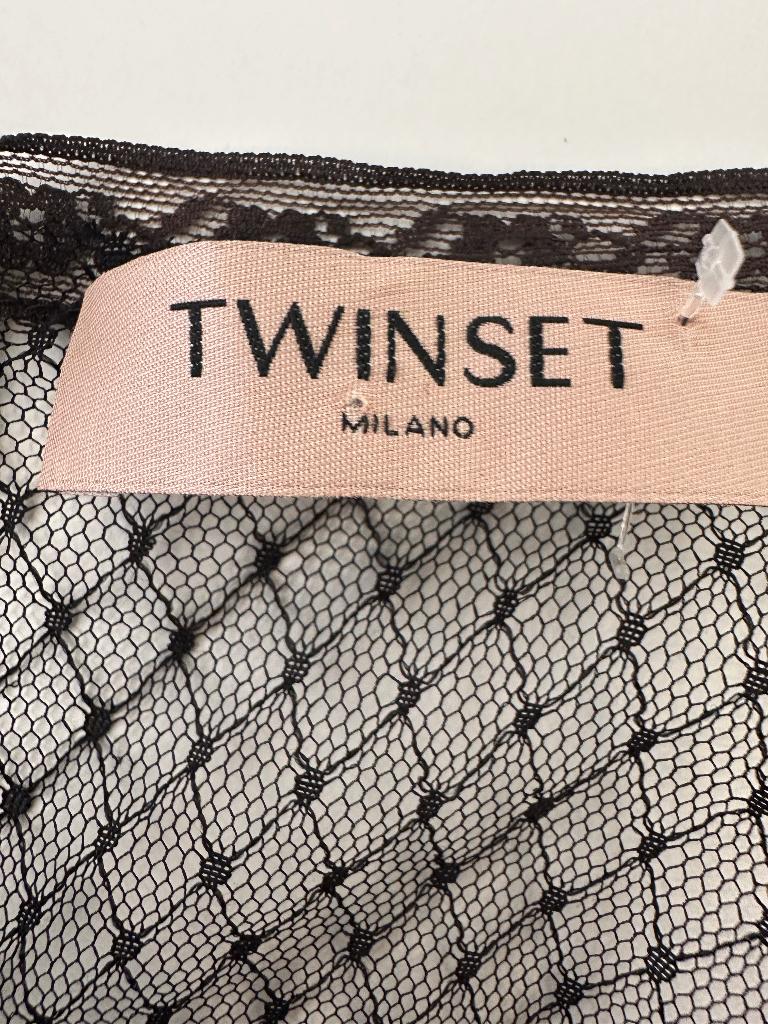 Twin Set top S, Zwart, Ophalen of Verzenden, Zo goed als nieuw, Zonder mouw