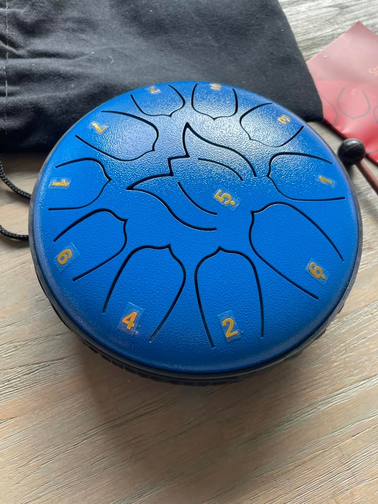 Blauwe steel tongue drum, Ophalen of Verzenden, Nieuw