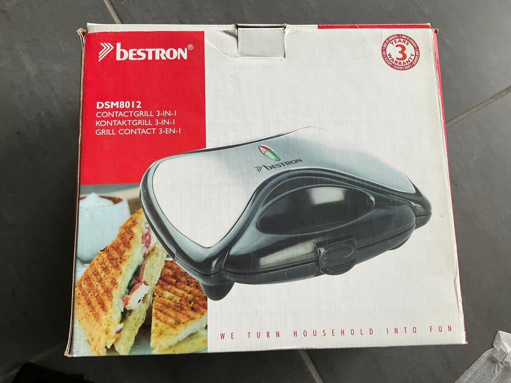Contactgrill 3 in 1, Witgoed en Apparatuur, Wafelijzers, Ophalen of Verzenden, Nieuw