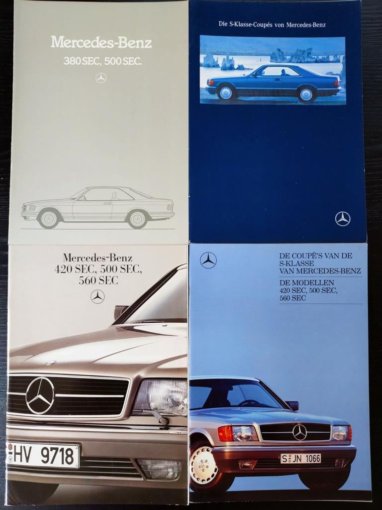 4 stuks Mercedes Benz S klasse coupe brochures, Boeken, Ophalen of Verzenden, Gelezen, Mercedes