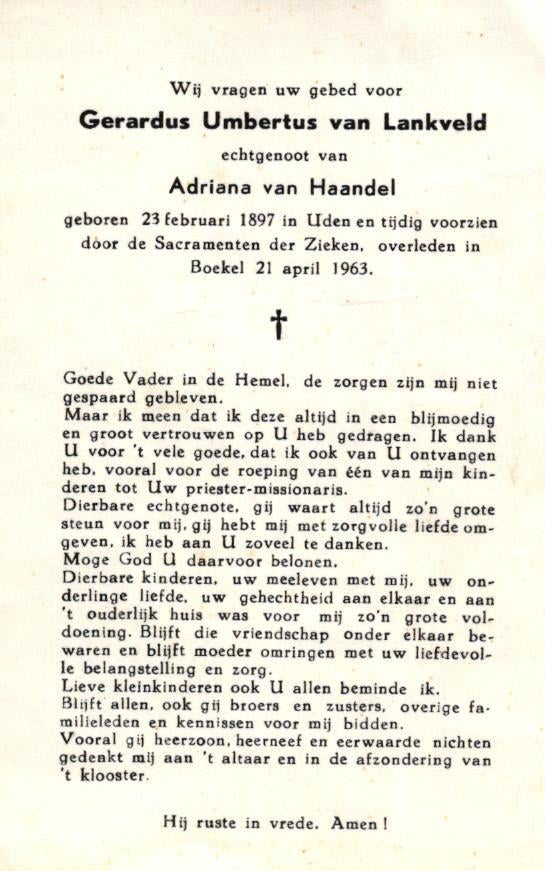 Lankveld van Gerardus Umbertus Uden 1897-1963 Boekel, Ophalen of Verzenden