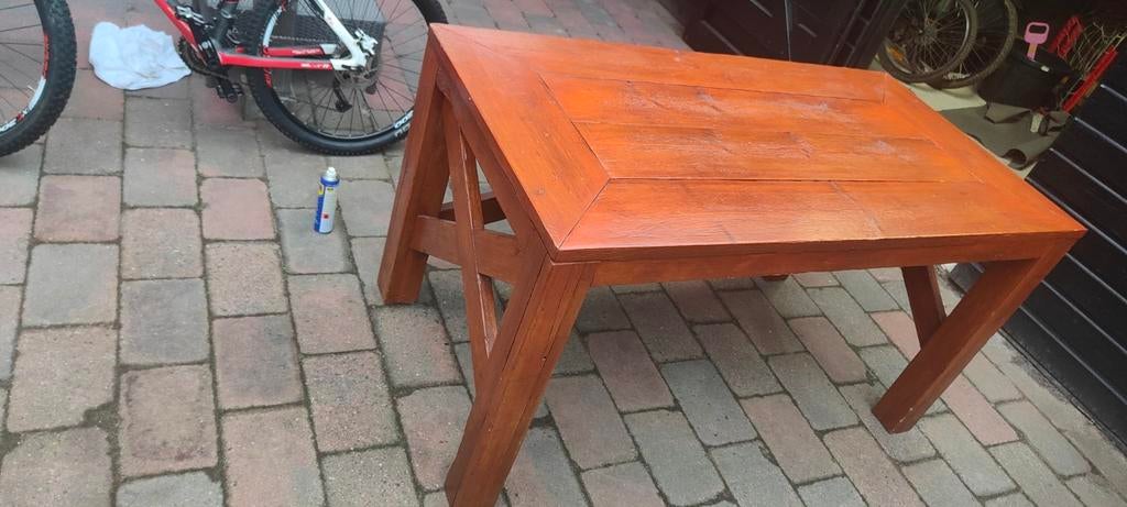 Robuust Steigerhouten Bureau/Tafel - Landelijke Stijl, Ophalen, Gebruikt, 50 tot 100 cm, 100 tot 150 cm
