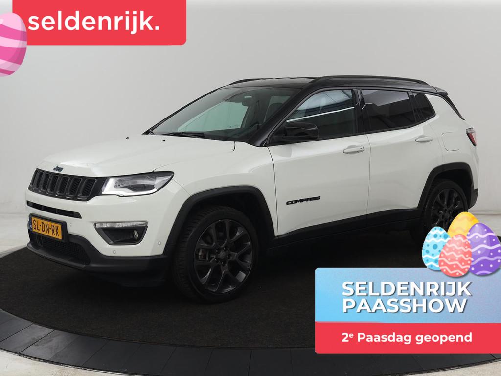 Jeep Compass 4xe 240 Plug-in Hybrid Electric S | Leder | Sto, Auto's, Automaat, Lichtsensor, 4 cilinders, Wit