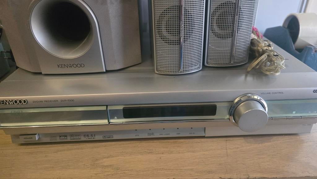 Kenwood DVR-7000 DVD/AV Receiver met 2.1 Luidsprekersysteem, Ophalen of Verzenden, Gebruikt, 2.1-systeem, Dvd-speler