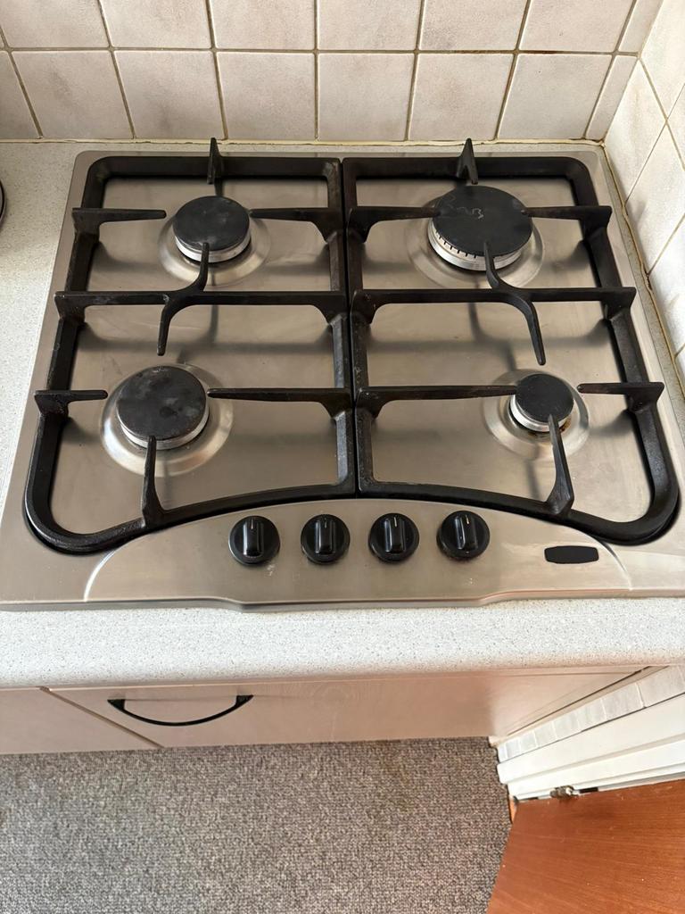 Inbouw gaspit 57x51 goed werkend, Witgoed en Apparatuur, Kookplaten, Ophalen, Inbouw, Gas, 4 kookzones