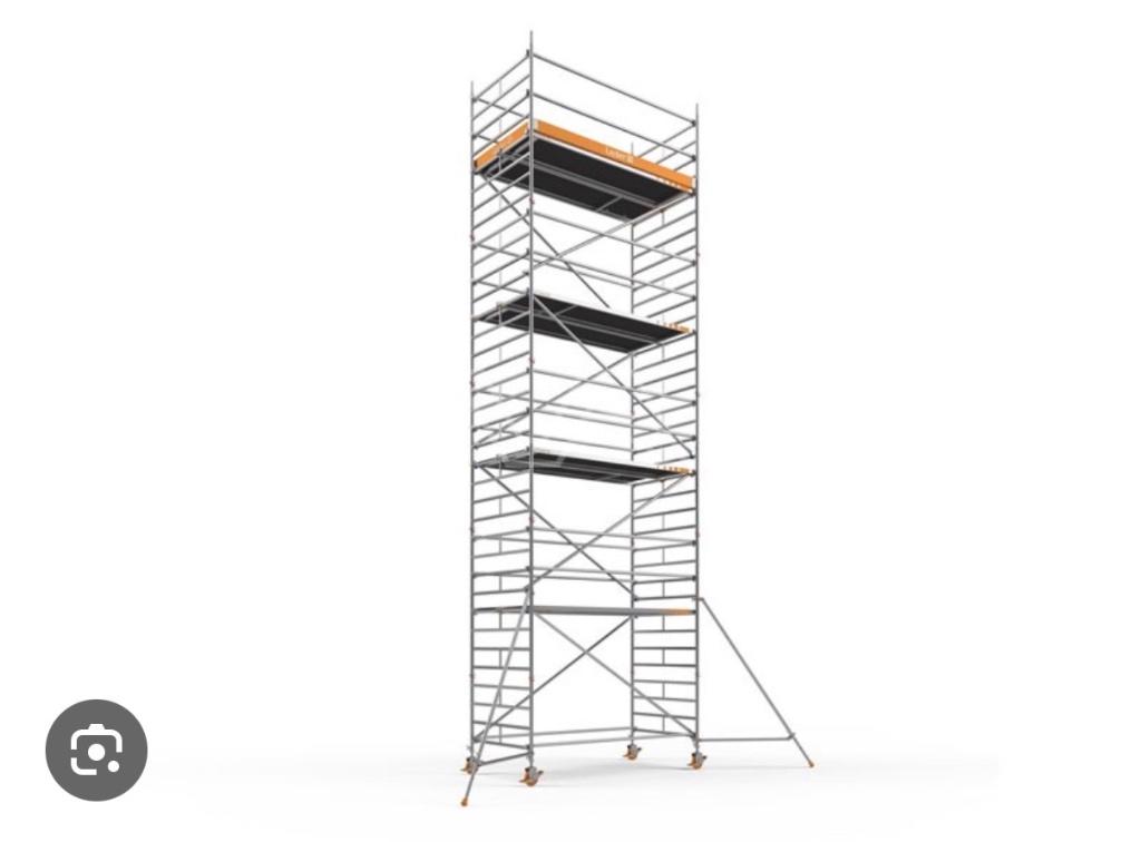 Layher rolsteiger 12 m, Ophalen, Gebruikt, Rolsteiger of Kamersteiger, 5 meter of hoger