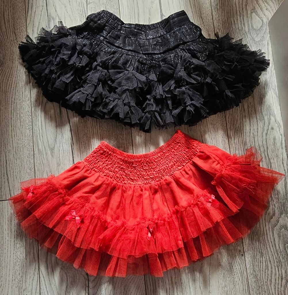 Rood tule rokje Name it maat 74, zwart rokje 62, Ophalen of Verzenden