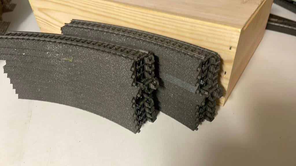 20 stuks C rails R1 30 graden bochten, Ophalen, Gelijkstroom, Rails, Zo goed als nieuw
