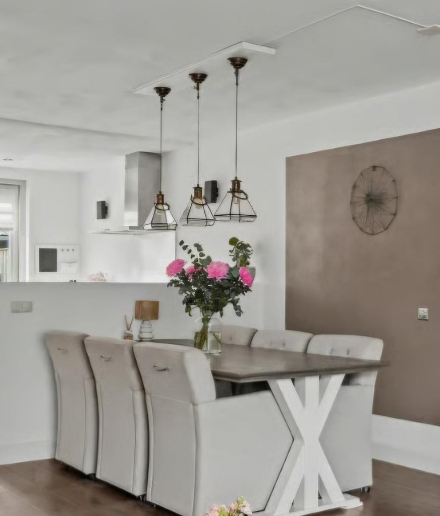 3x Riviera Maison Stallamp hanglampen met glas, Huis en Inrichting, Lampen | Hanglampen, Ophalen of Verzenden, Minder dan 50 cm