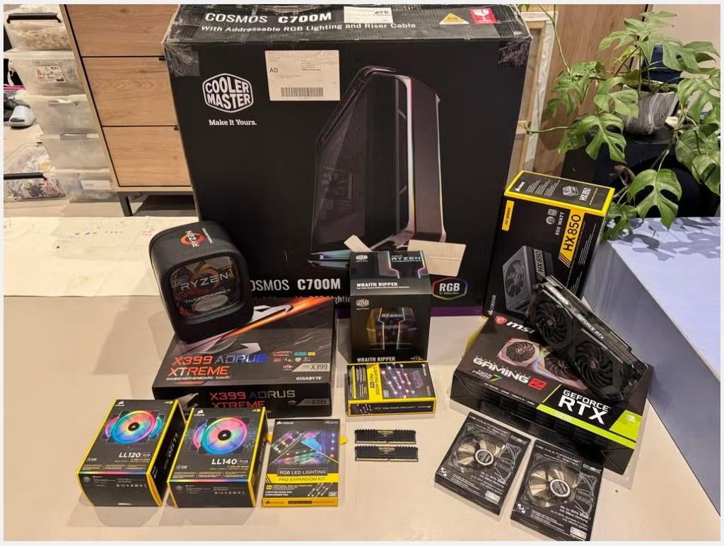 High-End Gaming PC - Ryzen Threadripper, RTX 2070, Computers en Software, Ophalen, Gebruikt, Zelf gebouwde pc, Threadripper 1920x