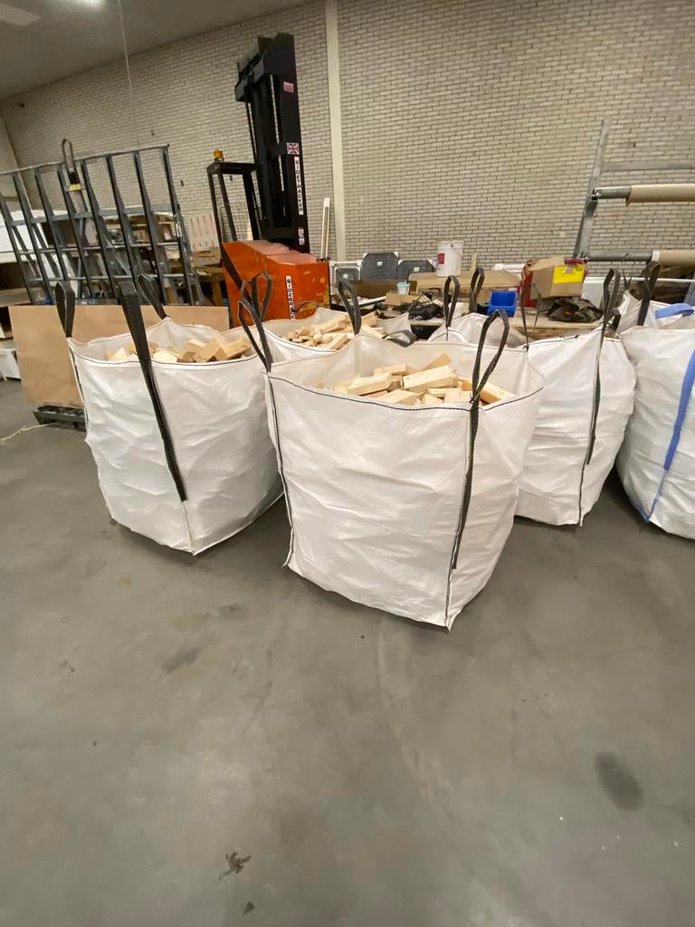 Haardhout in bigbags te koop! Op te halen in Groningen, Minder dan 3 m³, Ophalen, Overige houtsoorten, Blokken