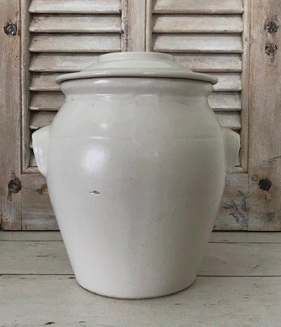 Digoin Sarreguemines grès pot vinaigre olijfolie pot grijs, Antiek en Kunst, Ophalen of Verzenden