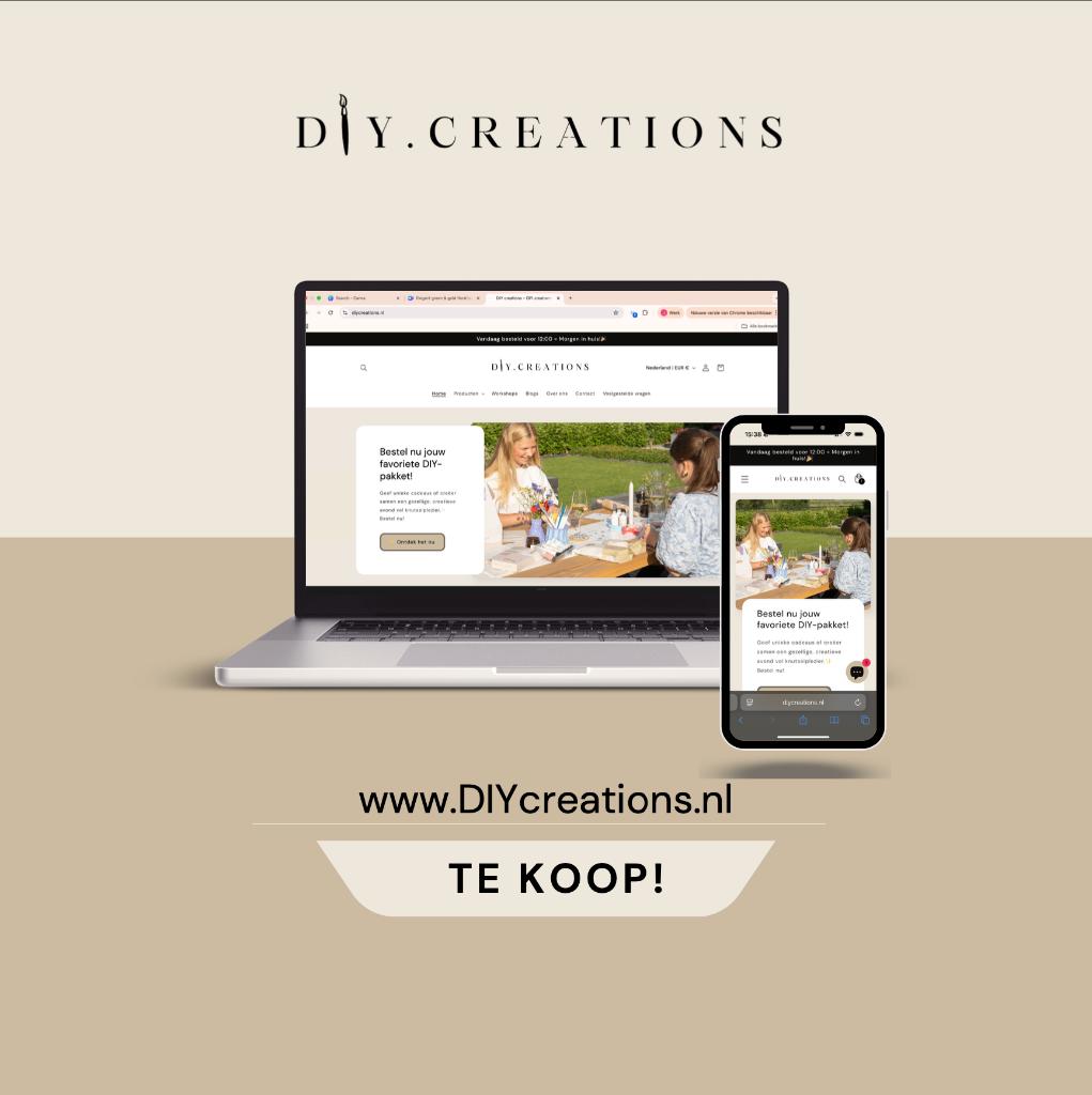 DIYcreations webshop ter overname - Inclusief voorraad