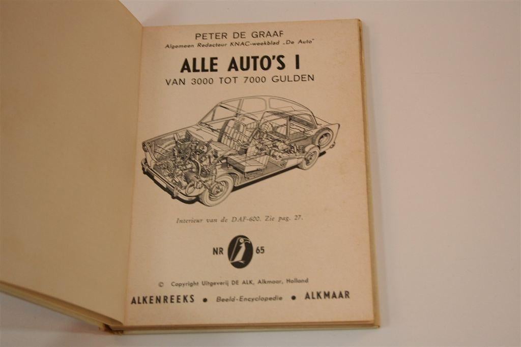 Alle Auto's I [1962] — Alkenreeks — F3000-F7000, Boeken, Ophalen of Verzenden, Gelezen, Algemeen