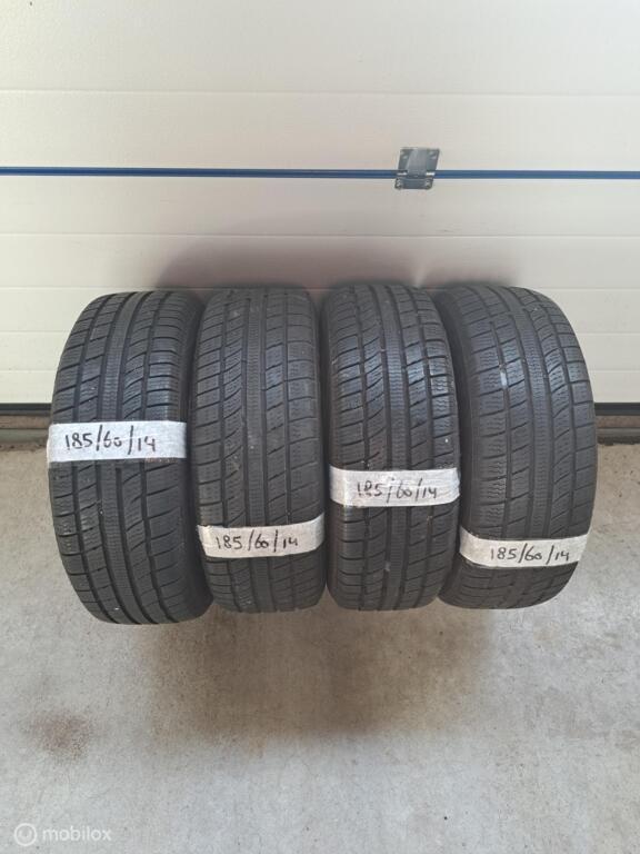 4 x 185/60/14 82H Ovation All season banden, Ophalen, 14 inch, Gebruikt, 185 mm