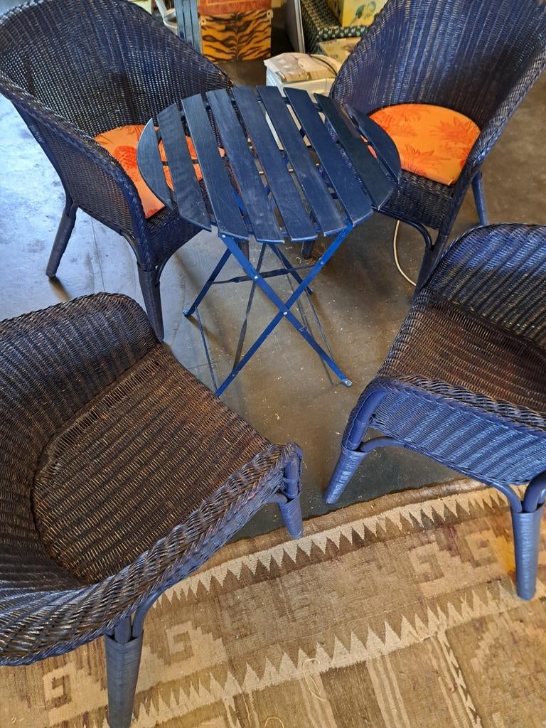 Tuinstoelenset, Tuin en Terras, Tuinstoelen, Ophalen, Rotan