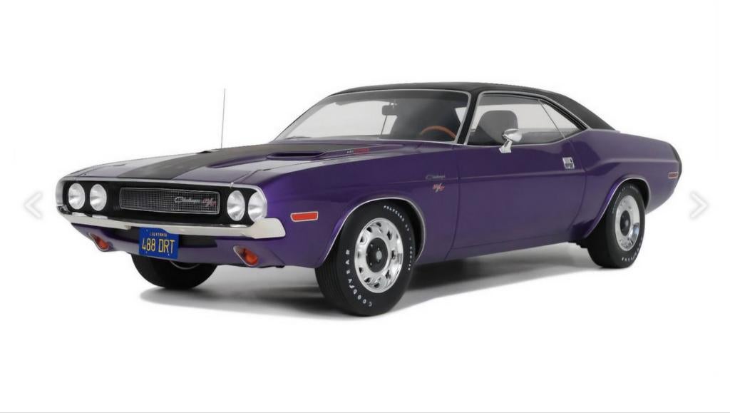 Dodge Challenger R/T Plum Crazy schaal 1:12 Ottomobile, Ophalen of Verzenden, Nieuw, 1:9 t/m 1:12, Auto