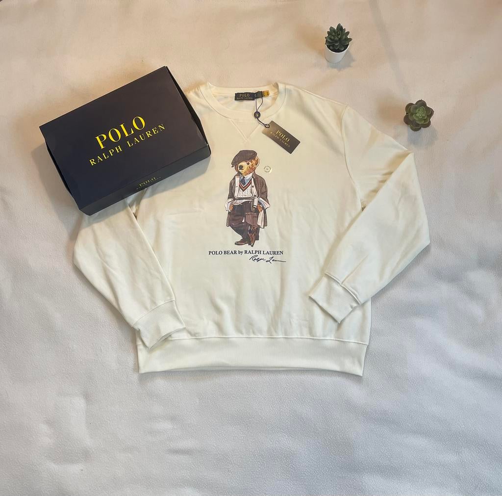 Polo Ralph Lauren sweatshirt Bear fleece, Ophalen of Verzenden, Nieuw, Maat 48/50 (M), Wit