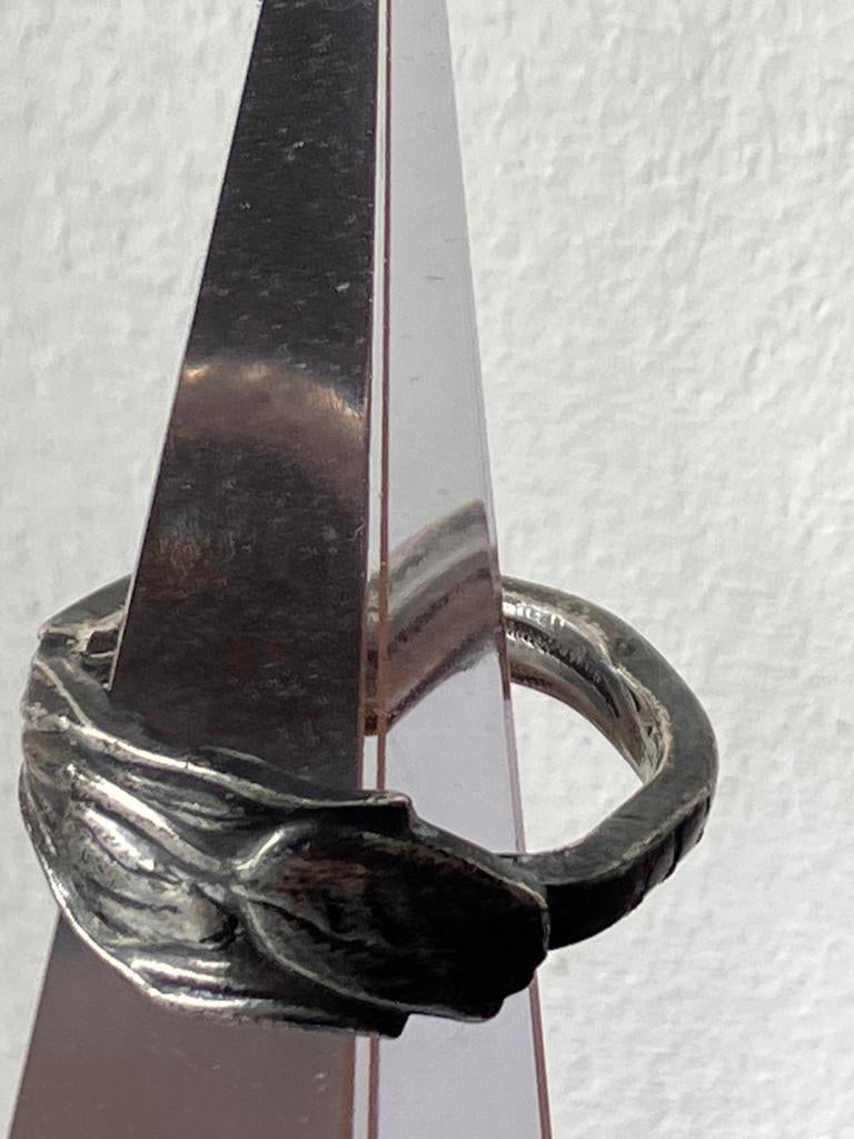 GERO zilveren tulpenring, Ophalen of Verzenden, Zo goed als nieuw, Zilver, Dame