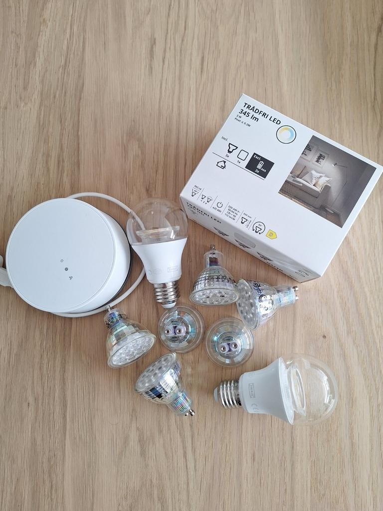 IKEA TRADFRI smartlampen met hub en diverse lampen, Ophalen, Minder dan 30 watt, E27 (groot), Led-lamp
