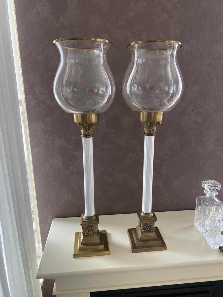 Kandelaars, Huis en Inrichting, Ophalen, Zo goed als nieuw, Metaal, 75 cm of meer