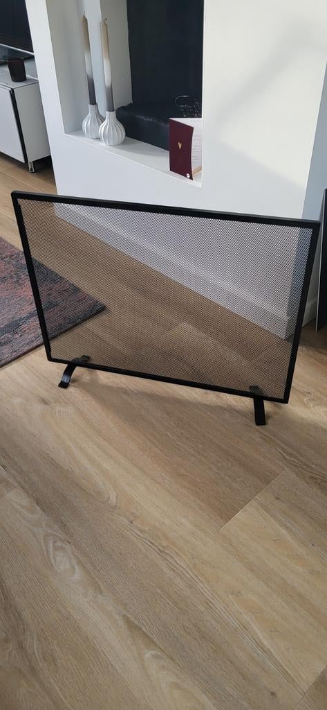 Open haard scherm zwart metaal, Huis en Inrichting, Haarden, Ophalen of Verzenden, Houthaard