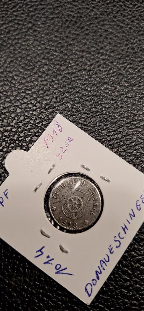 Duits notgeld 10 pfennig 1918 Donauschingen ijzer, Ophalen of Verzenden, Duitsland