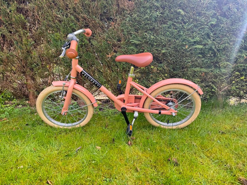 Veloretti maxi Blazing Salmon, Ophalen, Zo goed als nieuw, 16 tot 20 inch, Zijwieltjes