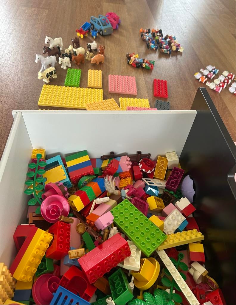 Grote partij Lego Duplo: bouwplaten, stenen, poppetjes, dier, Kinderen en Baby's, Speelgoed | Duplo en Lego, Ophalen, Gebruikt