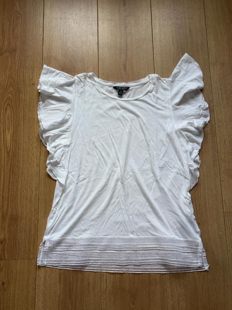 Ralph Lauren shirt, Wit, Ophalen of Verzenden, Zo goed als nieuw, Korte mouw