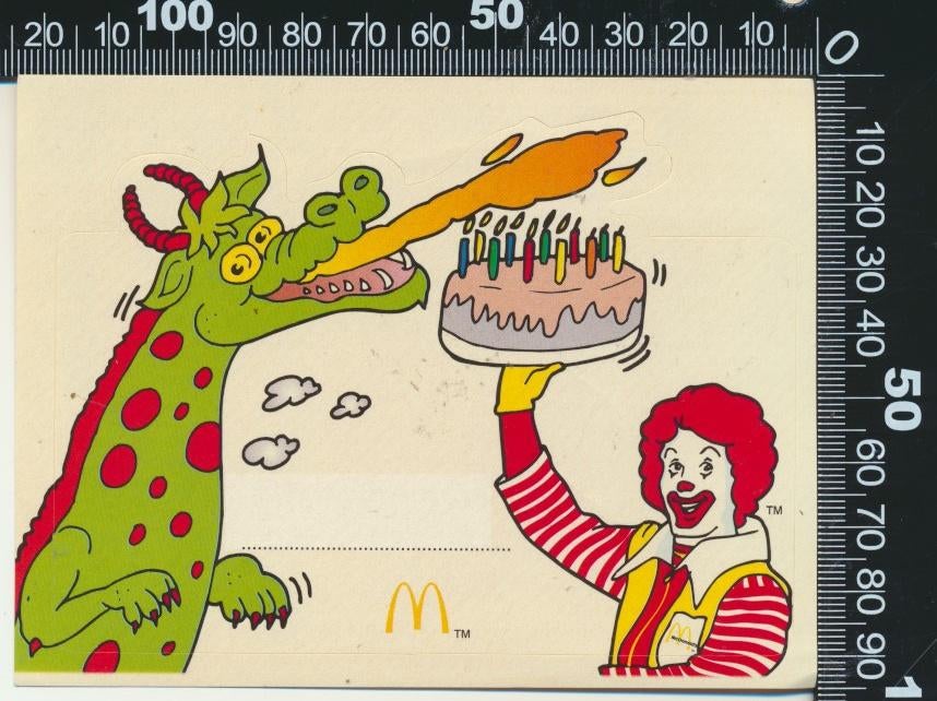 Sticker: McDonalds (3), Ophalen of Verzenden, Zo goed als nieuw, Bedrijf of Vereniging